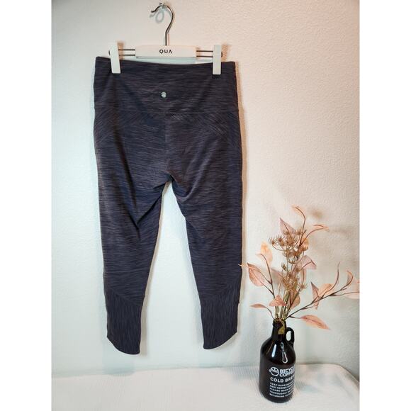 prAna Women’s Gray Yoga Leggings Large High Waist Crop Activewear Stretch - Picture 2 of 6